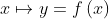 x \mapsto y=f\left ( x \right )