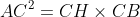AC^{2}=CH\times CB