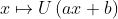 x \mapsto U\left ( ax+b \right )