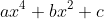 ax^{4}+bx^{2}+c
